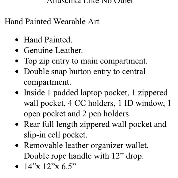 Anuschka Hobo Bag”Passionate Peacocks” - Picture 8 of 8